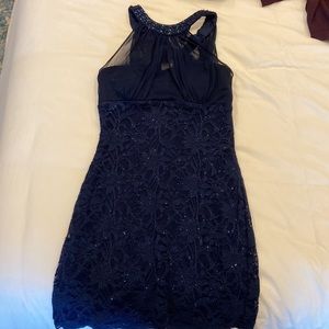 Morgan and Co semi formal navy blue cocktail dress size 5/6